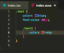 在 index.scss 中新增几个类名