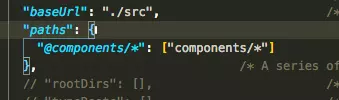 tsconfig 中通过 baseUrl 和 paths 配置路径别名