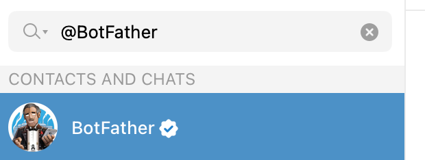 搜索 BotFather