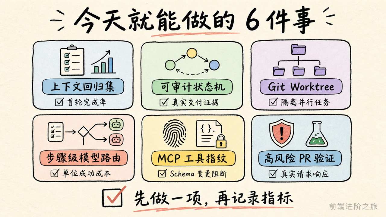 程序员可立即执行的六项 AI 工程行动检查卡