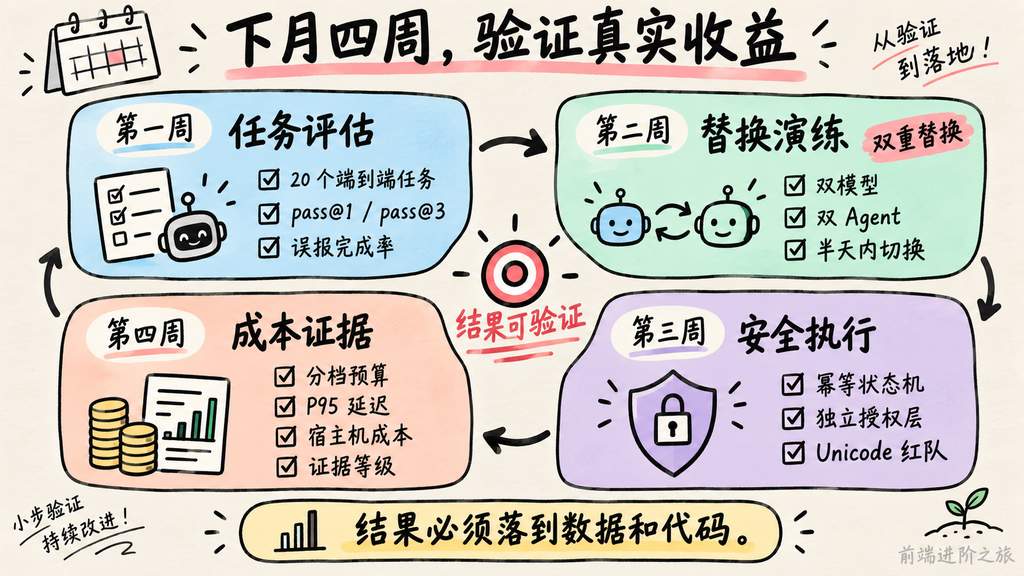 下月四周验证任务评估替换演练安全执行与成本证据