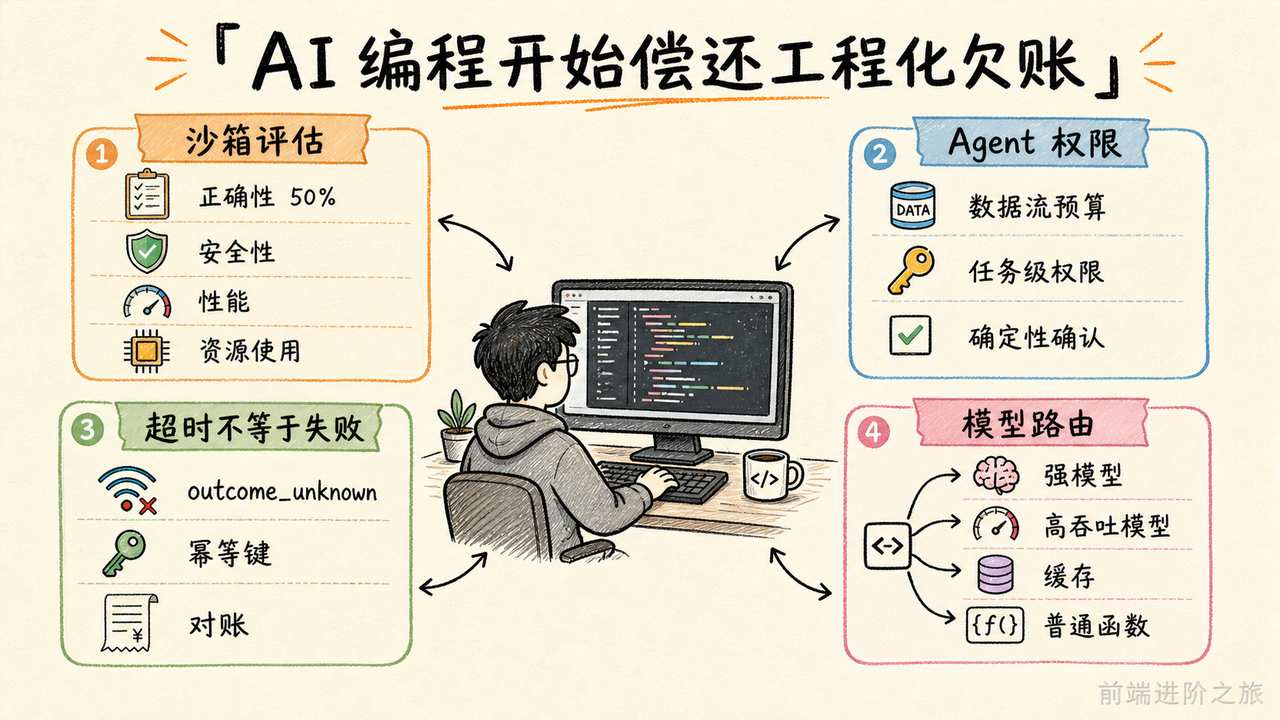 AI 编程工程化的四条主线:沙箱评估、Agent 权限、未知结果处理与模型路由
