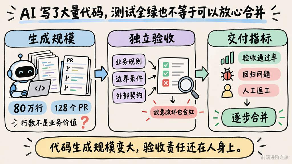 AI 生成 80 万行代码后仍需以业务规则、边界条件和外部契约独立验收