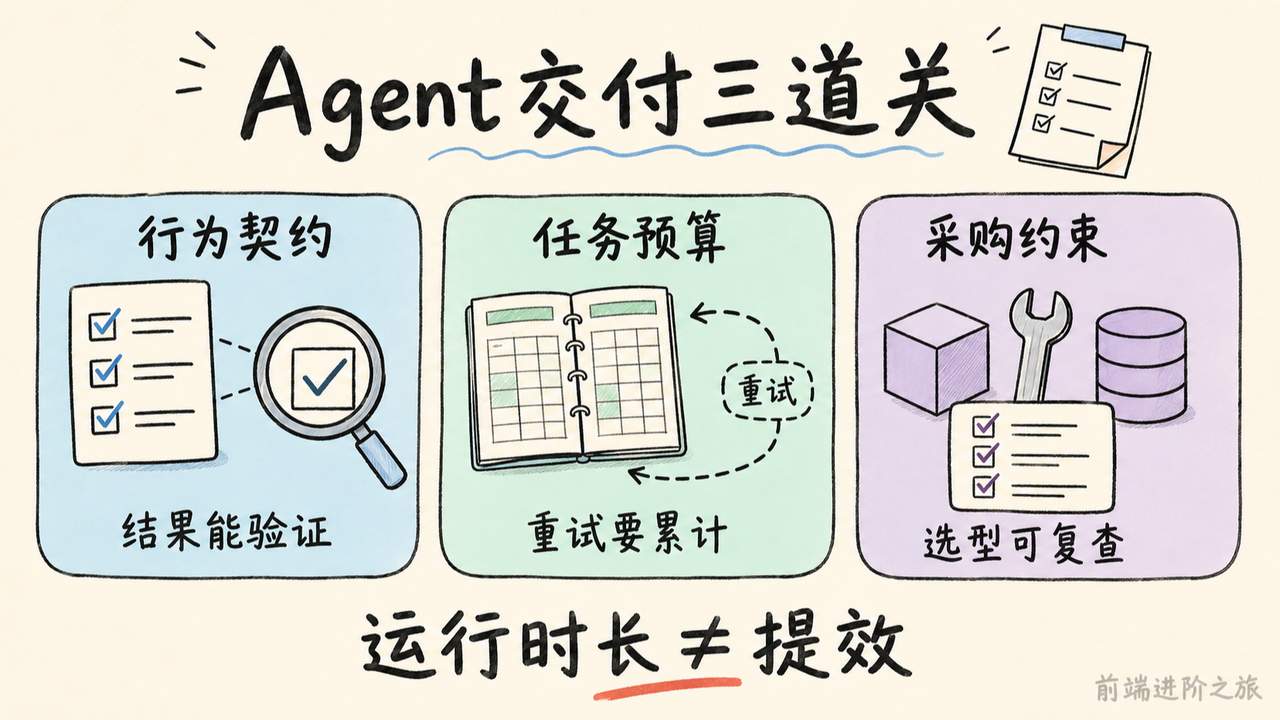 Agent 交付需要行为契约、任务预算和采购约束，运行时长不能单独证明提效