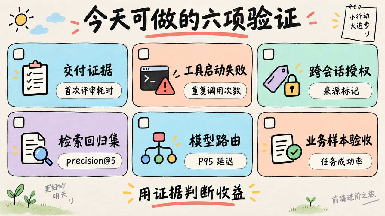 六项独立工程验证覆盖交付证据、工具故障、跨会话授权、检索回归、模型路由与业务样本验收