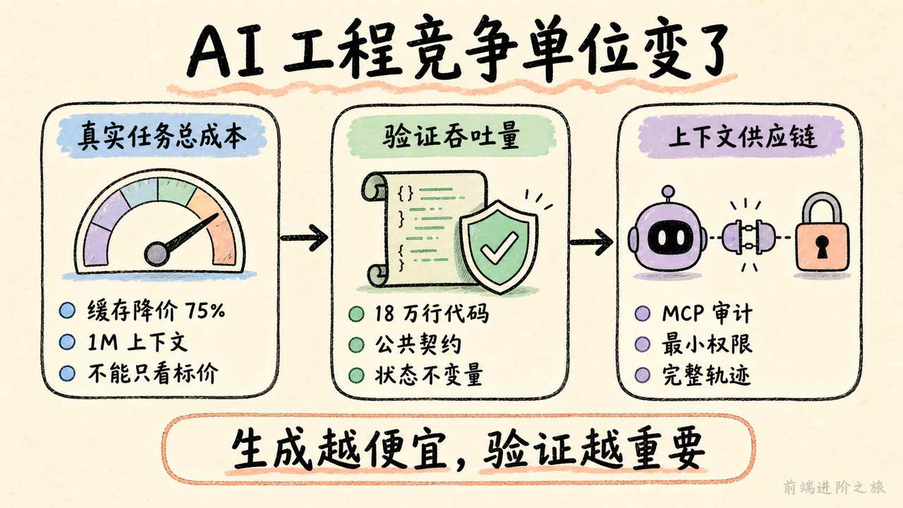 AI 工程从真实任务总成本、验证吞吐量到 MCP 上下文供应链的三条主线