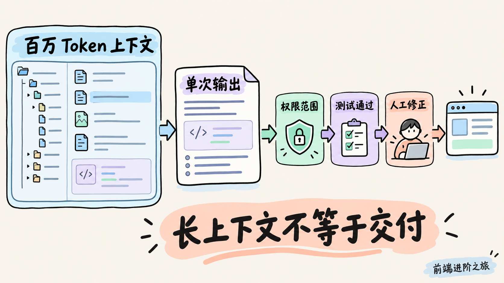 百万 Token 上下文与单次输出分开看，Agent 交付还需权限、测试和人工修正