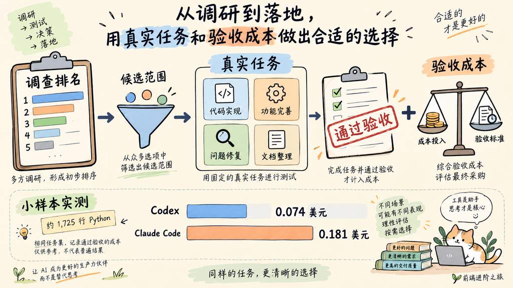 AI 编程工具从调查排名到真实任务验收成本的选择流程