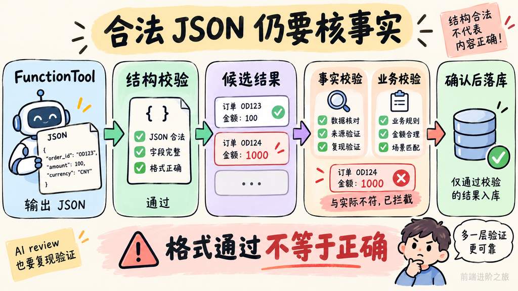 FunctionTool 输出经过结构和事实业务双重校验